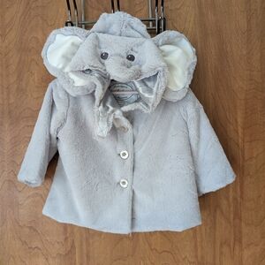 🐘 Adorable Bearington Plush Elephant Hooded Satin-lined Jacket